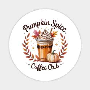 Autumn Pumpkin Spice Coffee Club Magnet